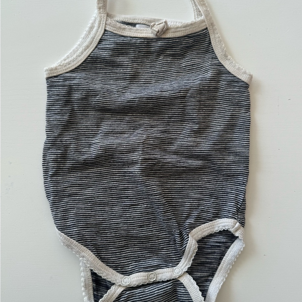 Jamie Kay Black and White Striped Bodysuit